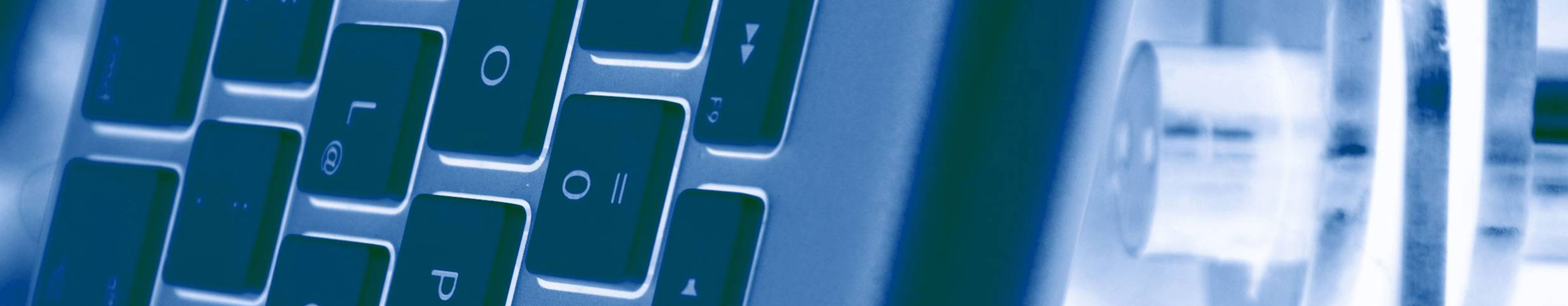 Tastatur blau - Contao, TYPO3, Wordpress Background